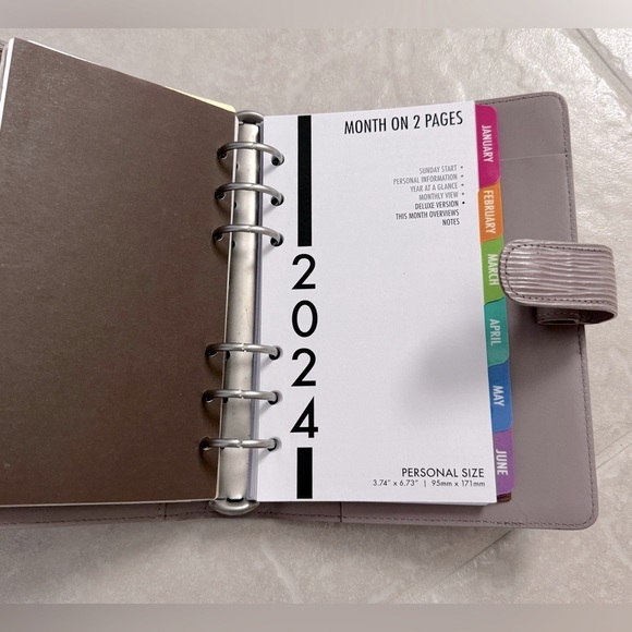 LOUIS VUITTON EPI LEATHER “FILLED” MEDIUM MM AGENDA (LAVENDER) - Picture 8 of 15